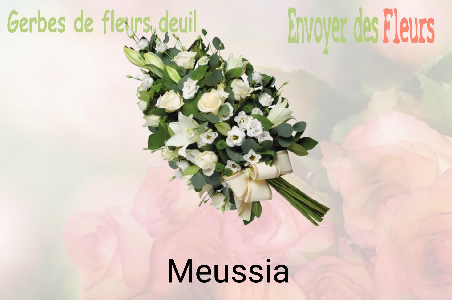 Gerbe de fleurs de deuil livrée à Meussia